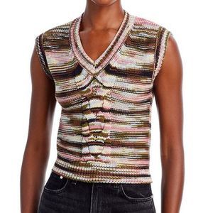 Rails Brixton Forest Space Dye Sweater Vest Swank Tank Size XS Academia Brown